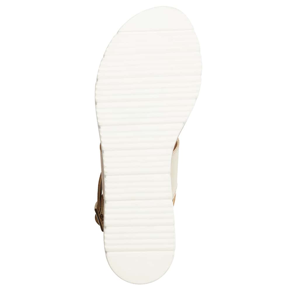 Imply Wedge in Gold/beige Multi Leather