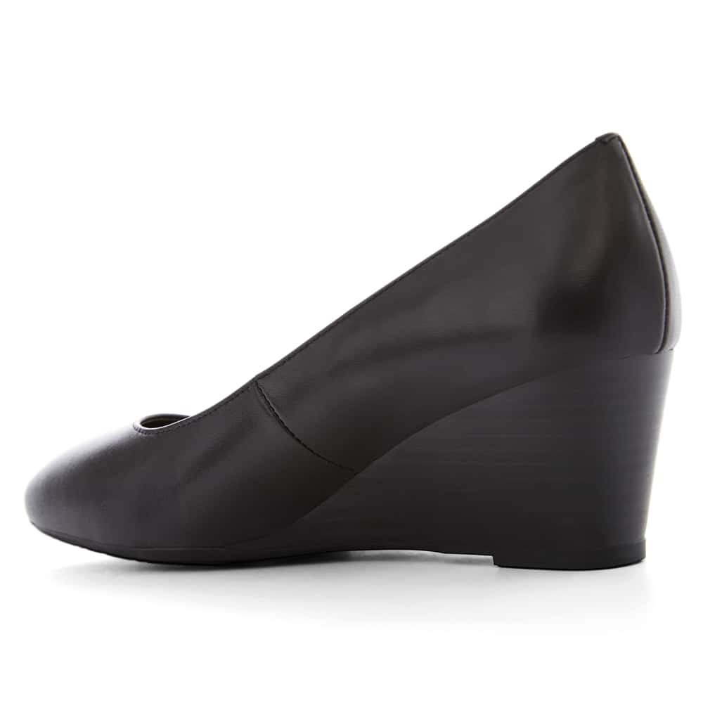 Jenson Heel in Black Leather