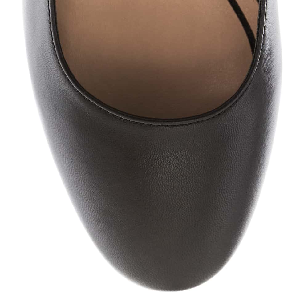 Jenson Heel in Black Leather