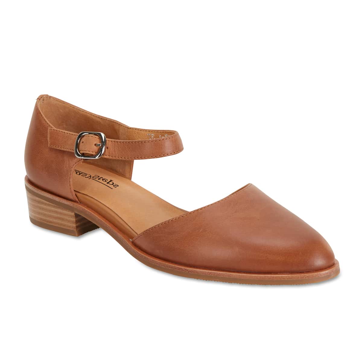 Jesinta Heel in Tan Leather