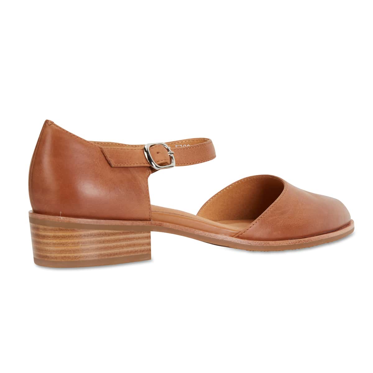 Jesinta Heel in Tan Leather
