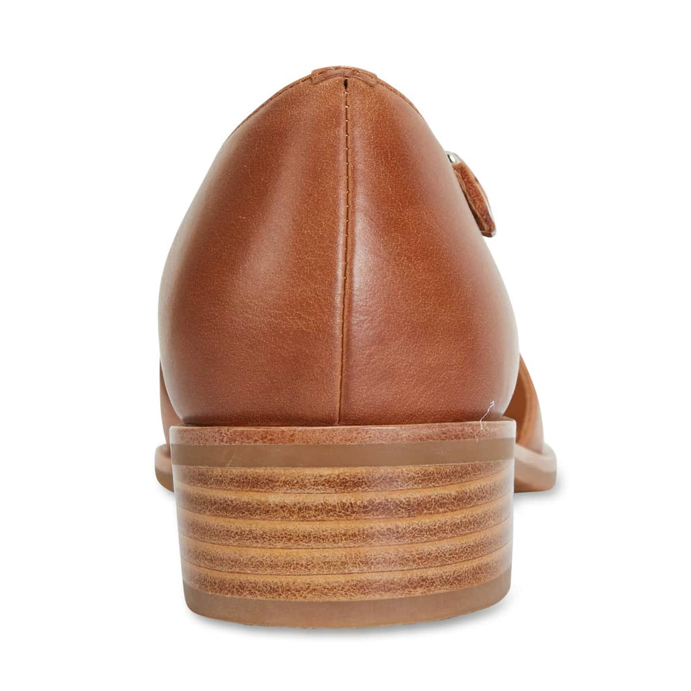 Jesinta Heel in Tan Leather