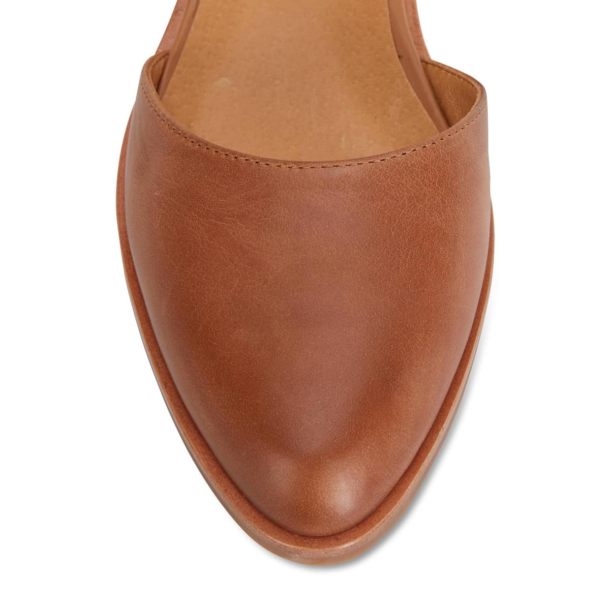 Jesinta Heel in Tan Leather