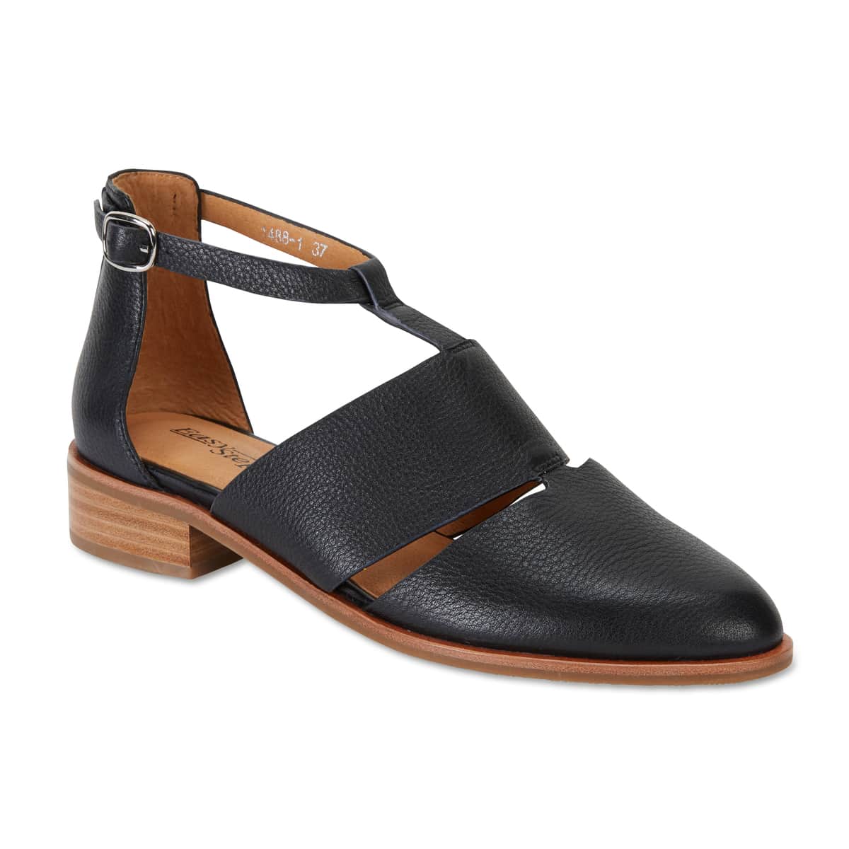 Jocelyn Ballet Flat in Black Leather