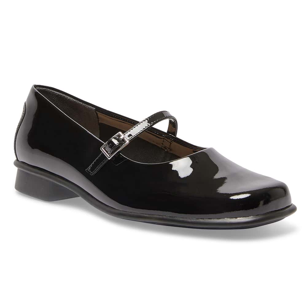 Katrina Ballet Flat in Black Patent