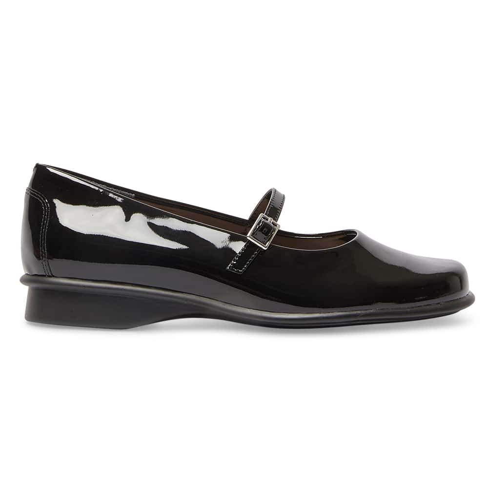 Katrina Ballet Flat in Black Patent