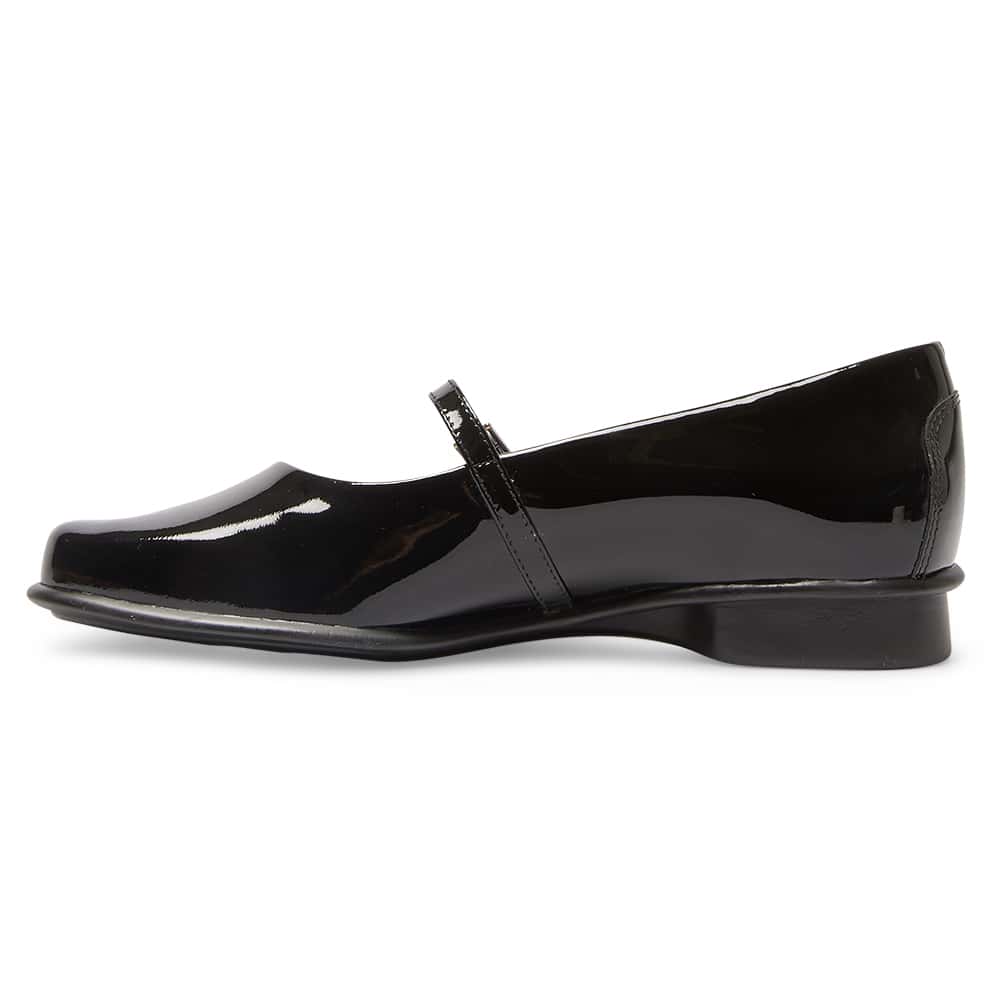 Katrina Ballet Flat in Black Patent