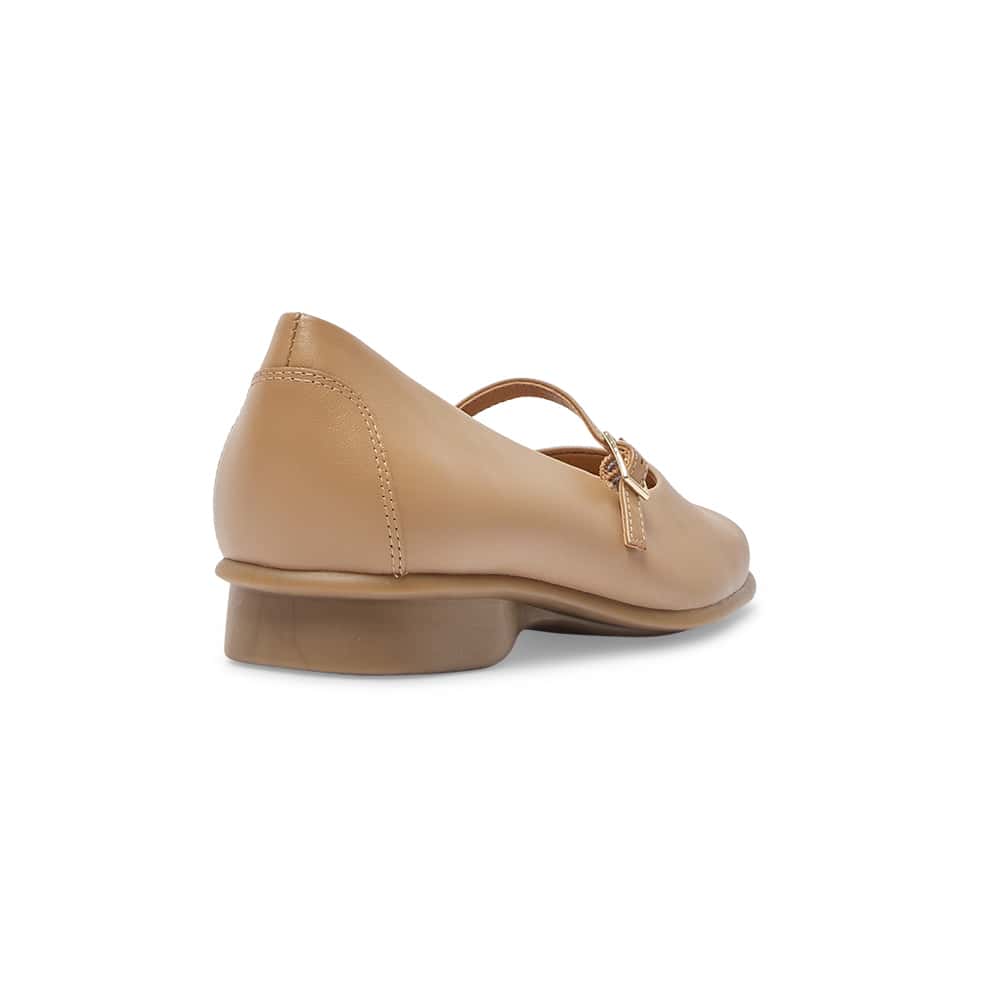 Katrina Ballet Flat in Camel Leather