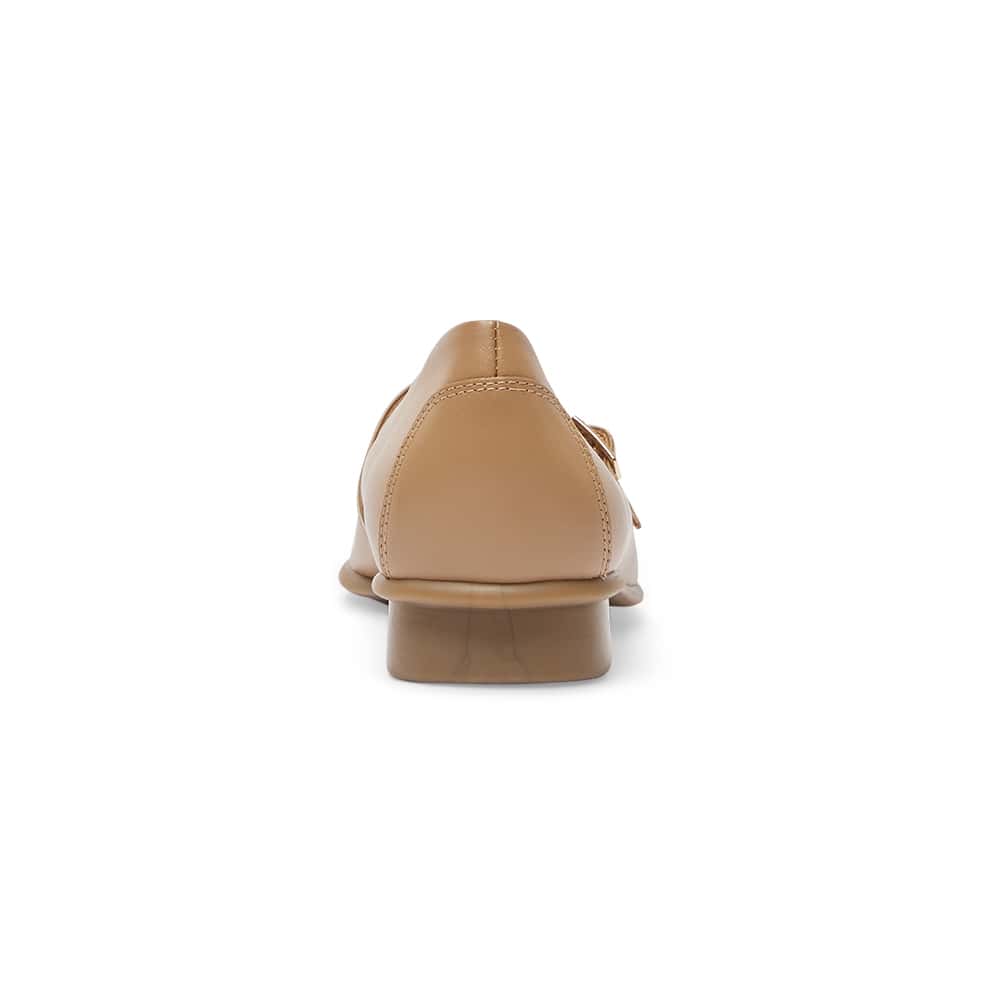 Katrina Ballet Flat in Camel Leather