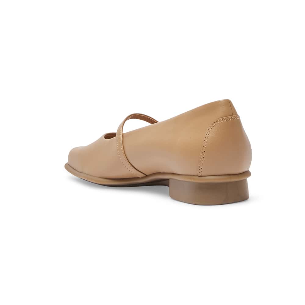 Katrina Ballet Flat in Camel Leather