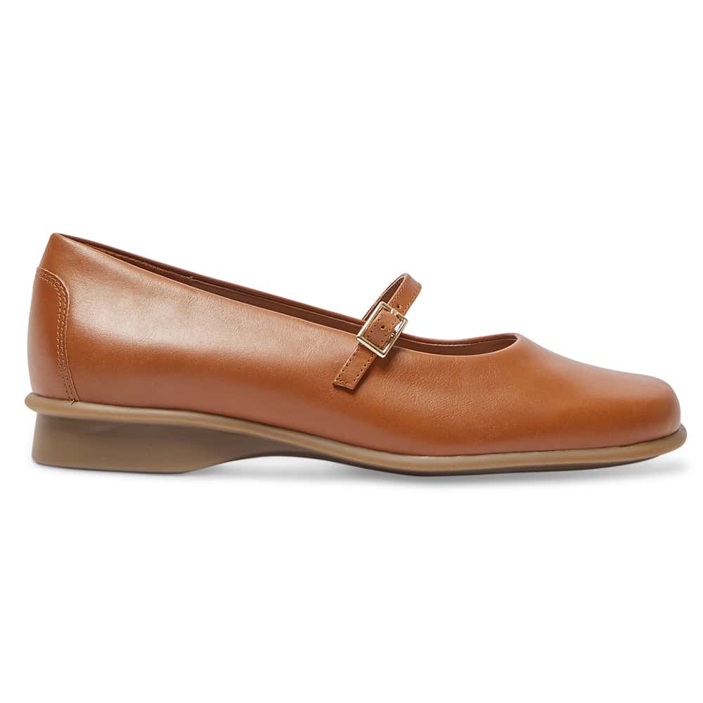 Katrina Ballet Flat in Cognac Leather