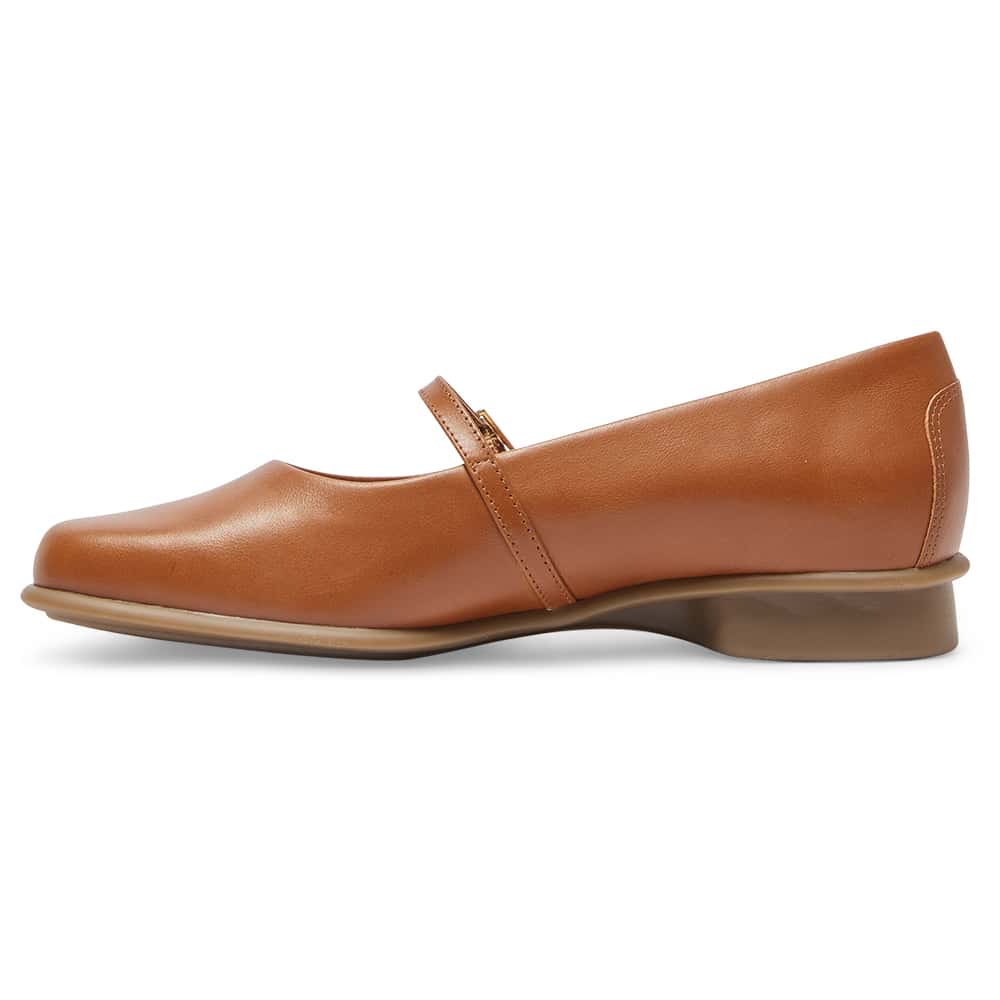 Katrina Ballet Flat in Cognac Leather