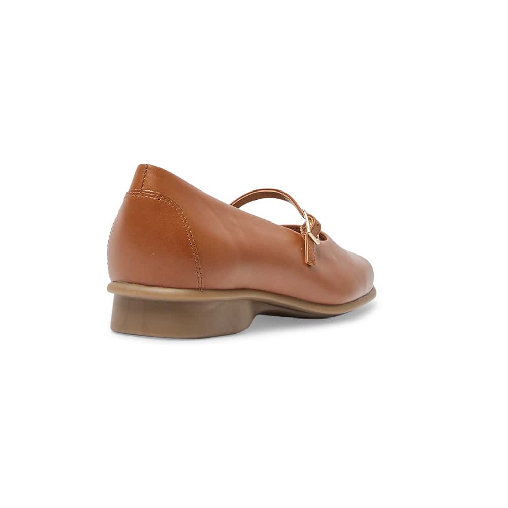 Katrina Ballet Flat in Cognac Leather
