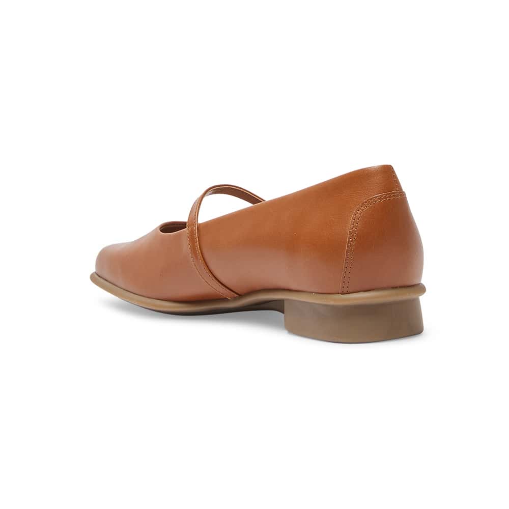 Katrina Ballet Flat in Cognac Leather