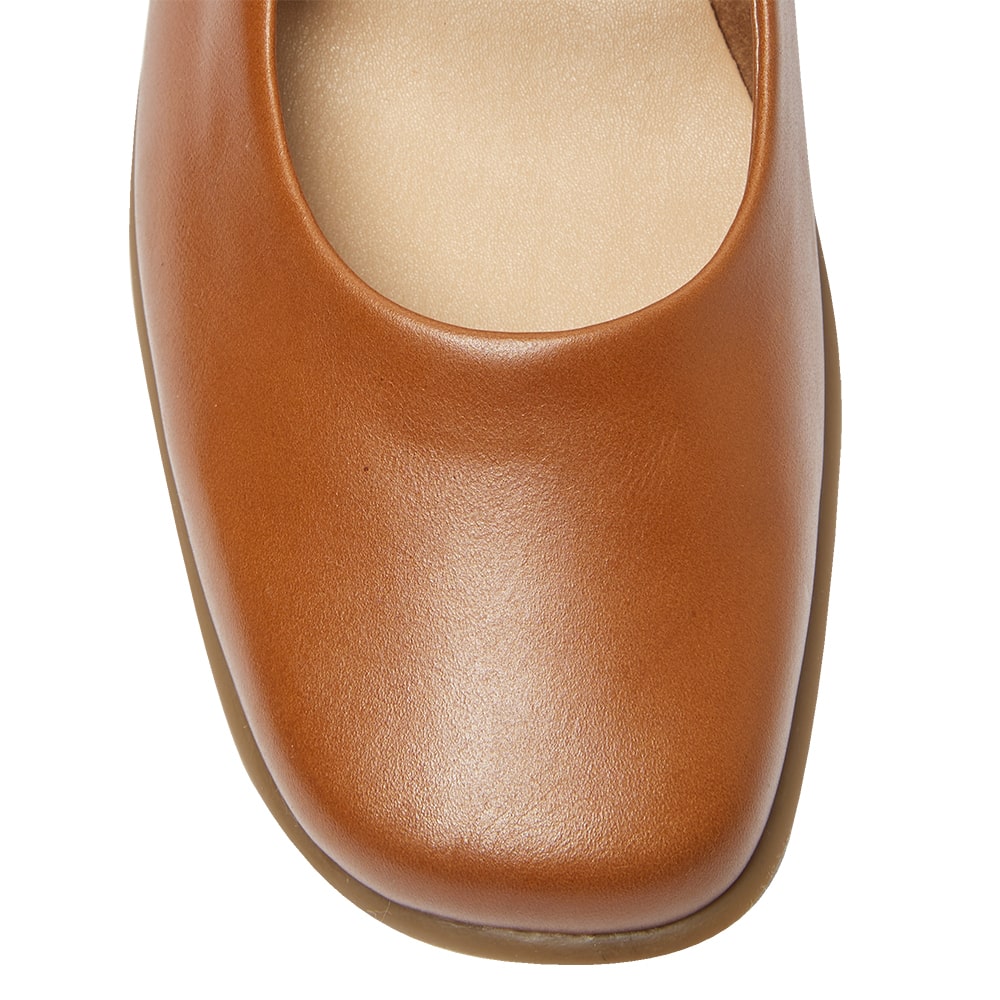 Katrina Ballet Flat in Cognac Leather