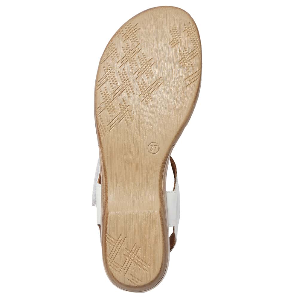 Kenya Sandal in White Leather