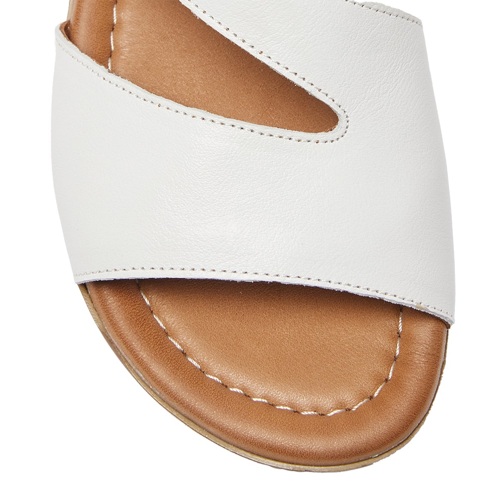 Kenya Sandal in White Leather