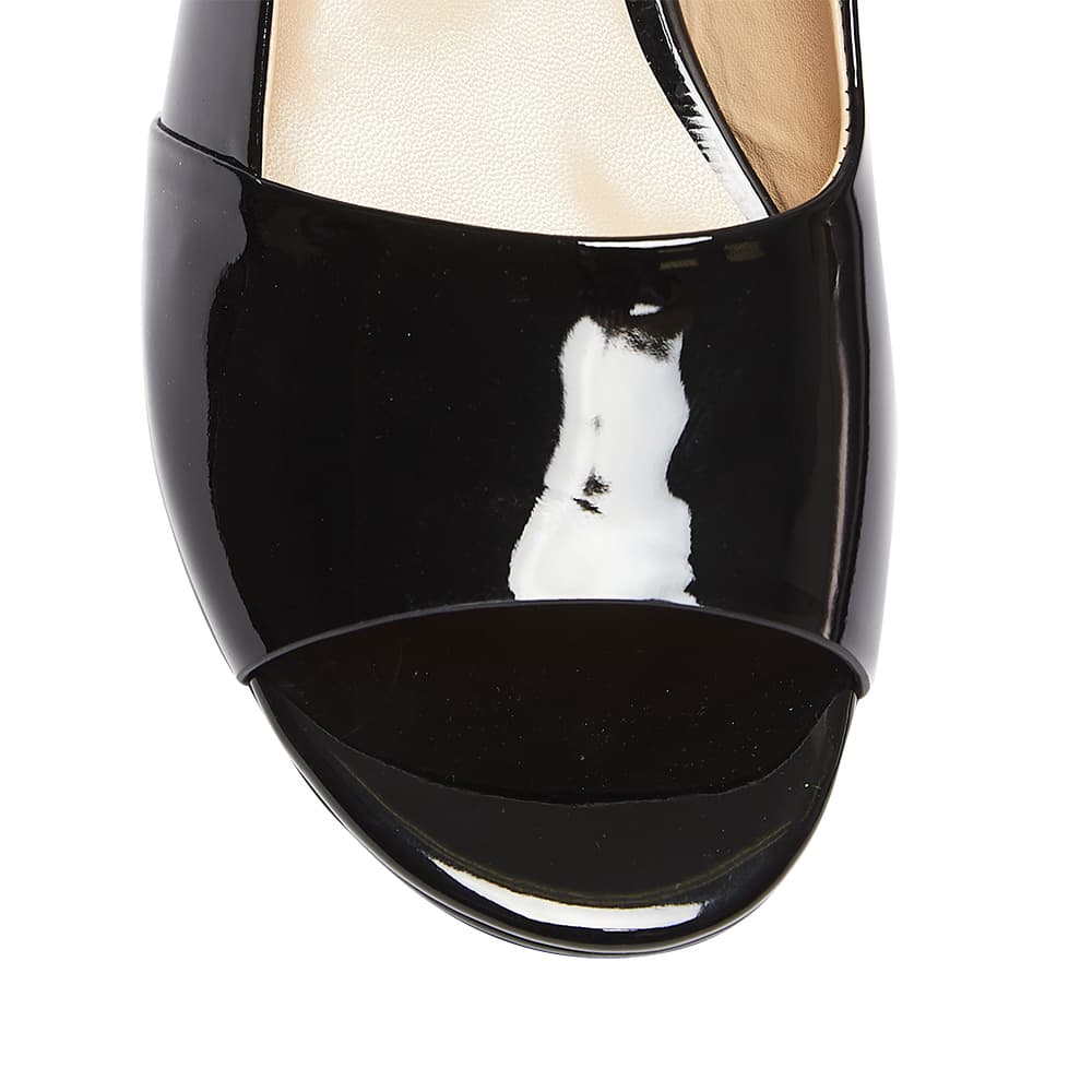 Macy Heel in Black Patent