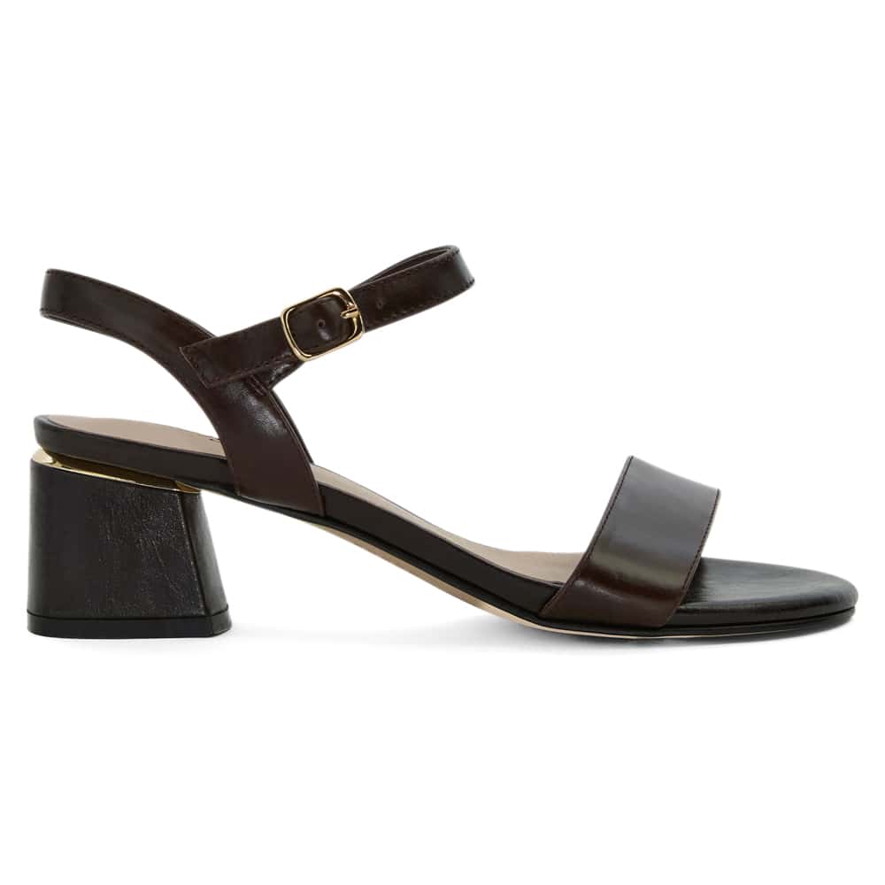 Madrid Heel in Chocolate  Leather