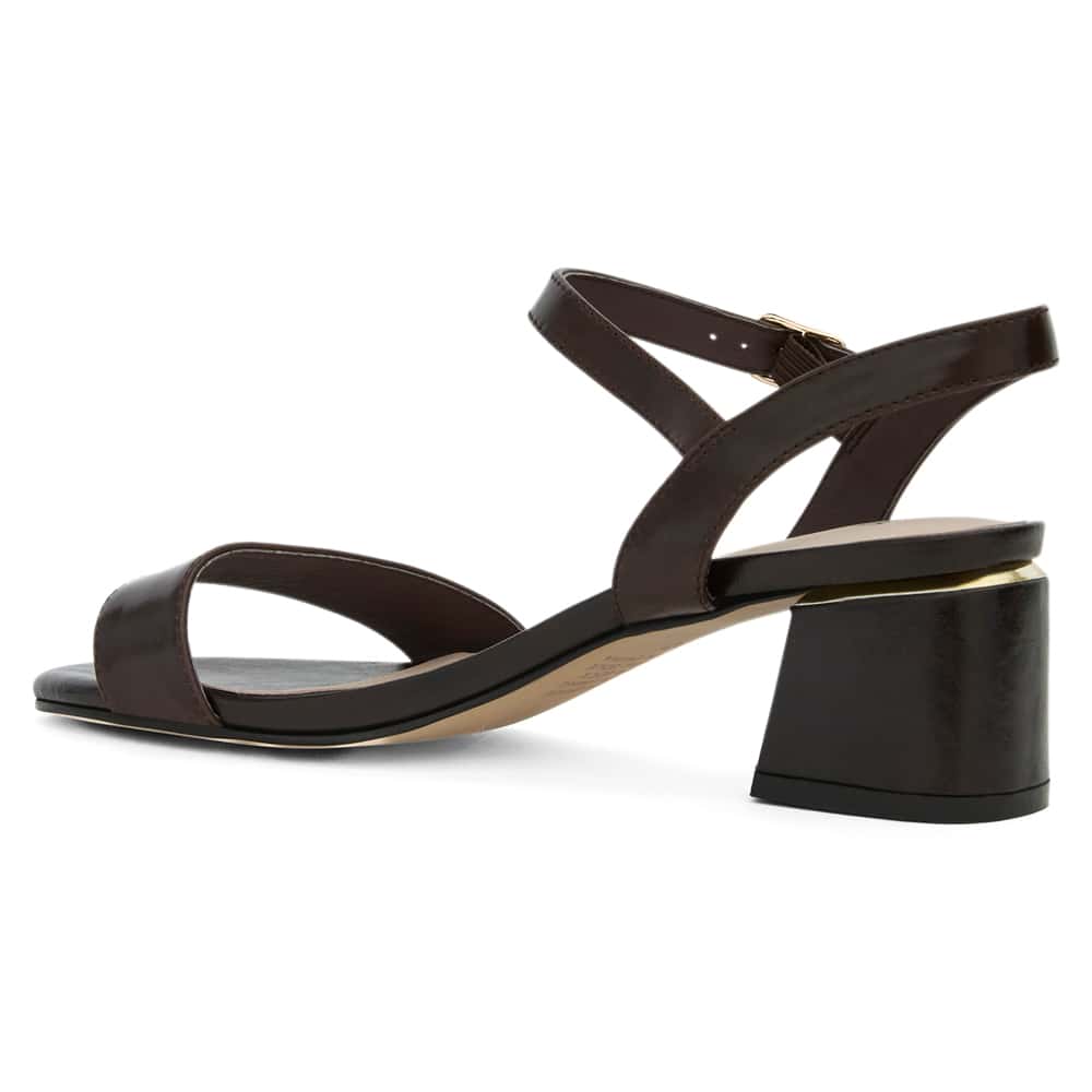 Madrid Heel in Chocolate  Leather