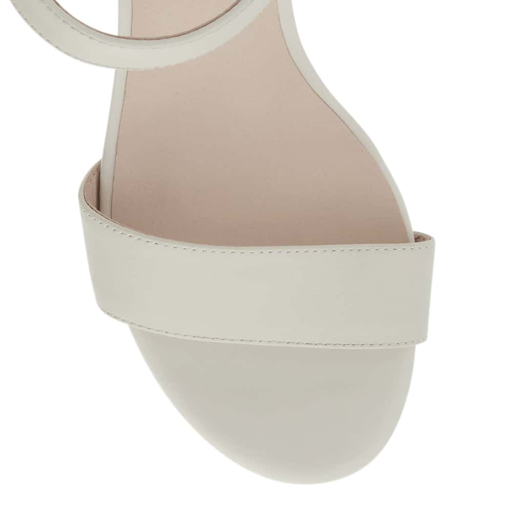Madrid Heel in Ivory Leather
