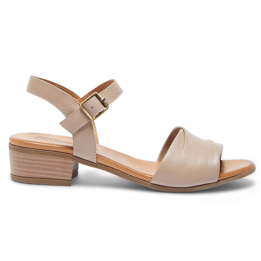 Maisy Heel in Taupe Leather