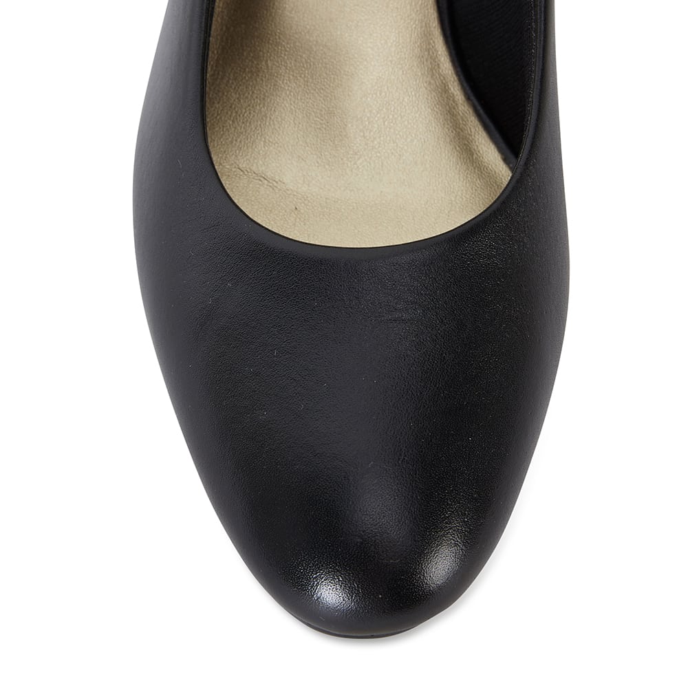 Marley Heel in Black Leather