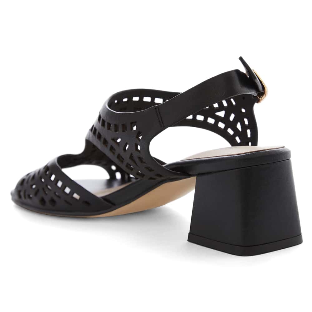 Narnia Heel in Black Leather