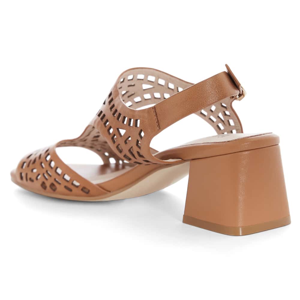 Narnia Heel in Tan Leather