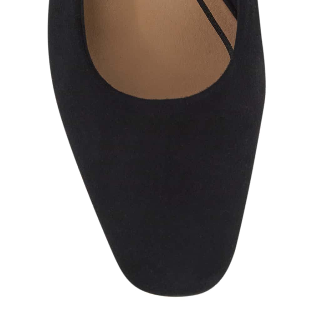 Nicole Heel in Black Suede