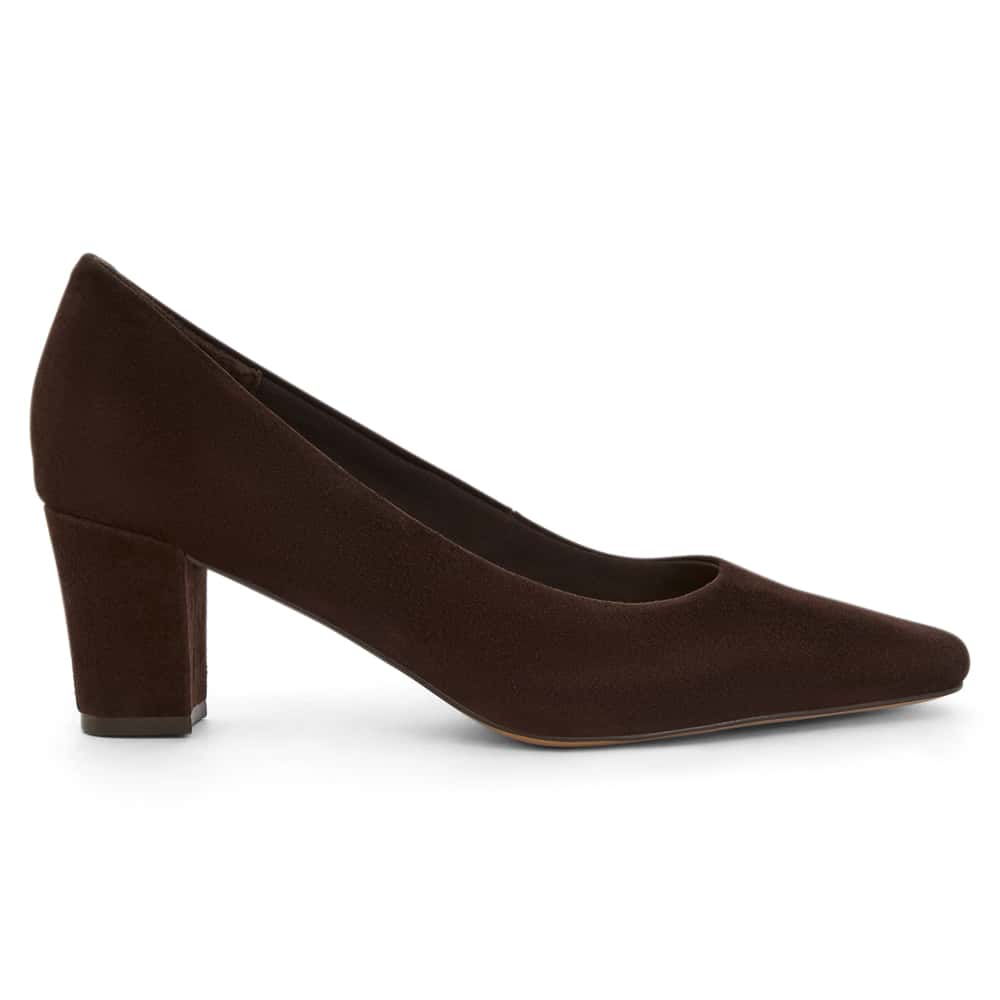 Nicole Heel in Chocolate  Suede