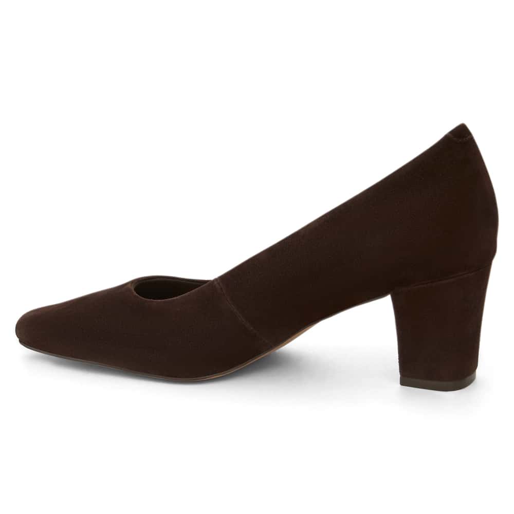 Nicole Heel in Chocolate  Suede