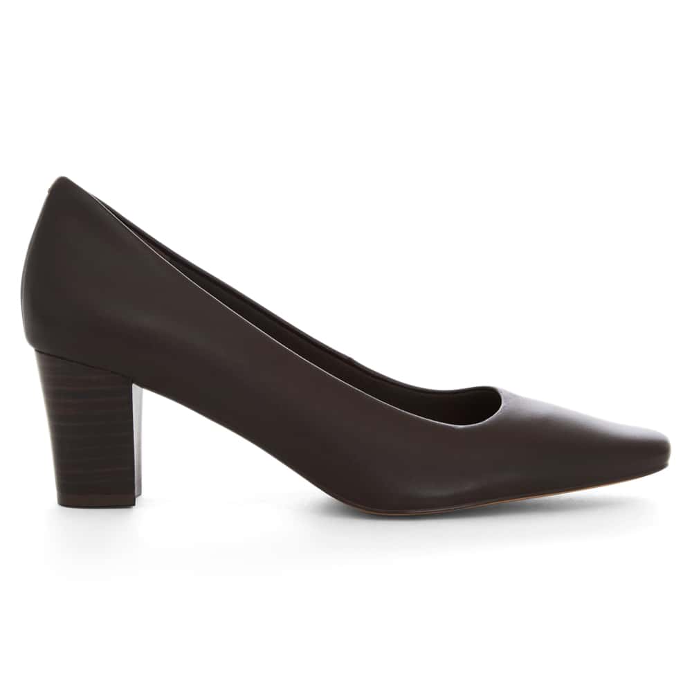 Nicole Heel in Chocolate  Leather