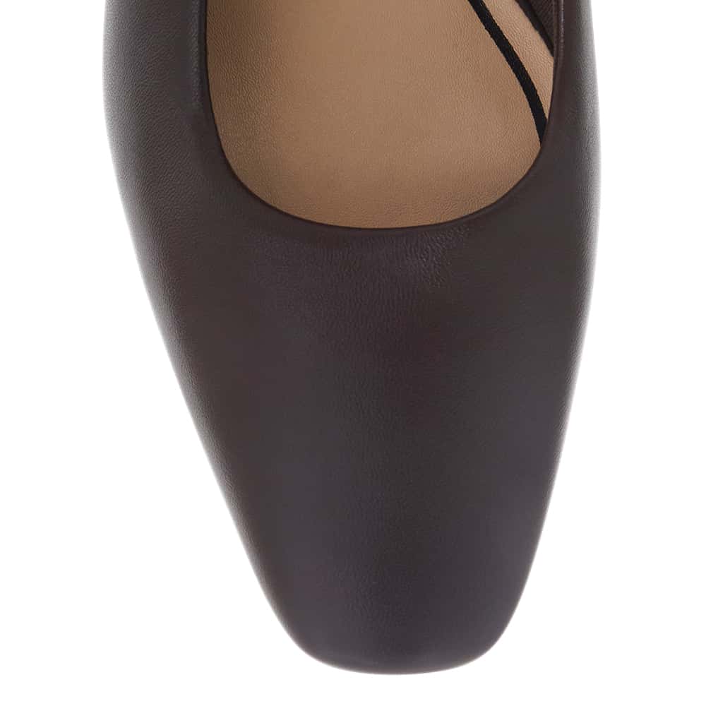 Nicole Heel in Chocolate  Leather