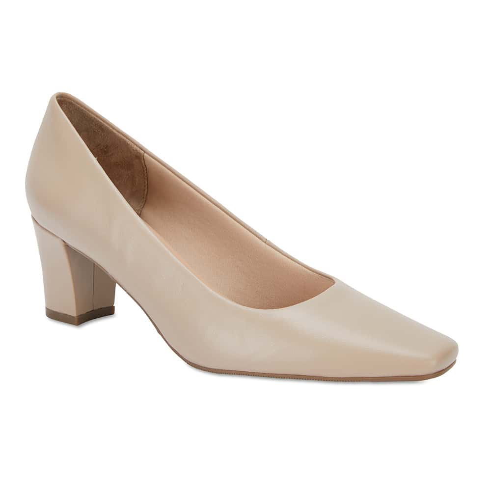 Nicole Heel in Nude Leather