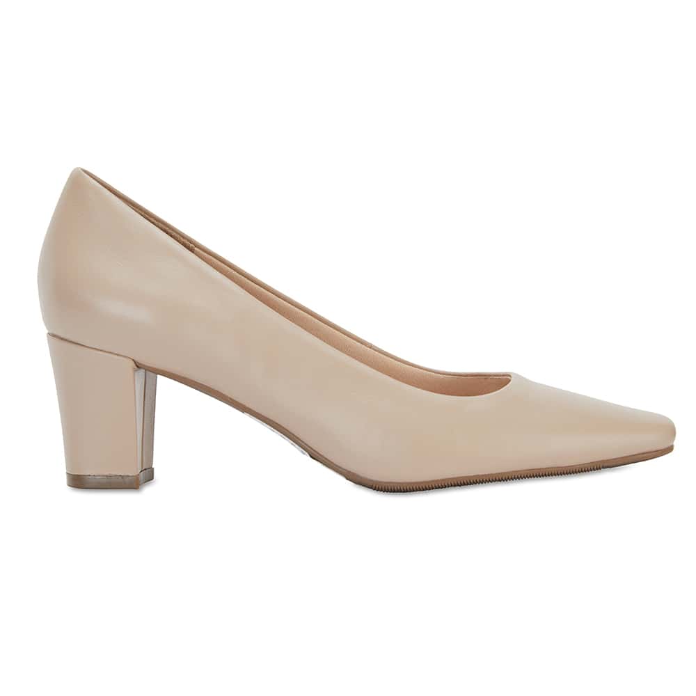 Nicole Heel in Nude Leather