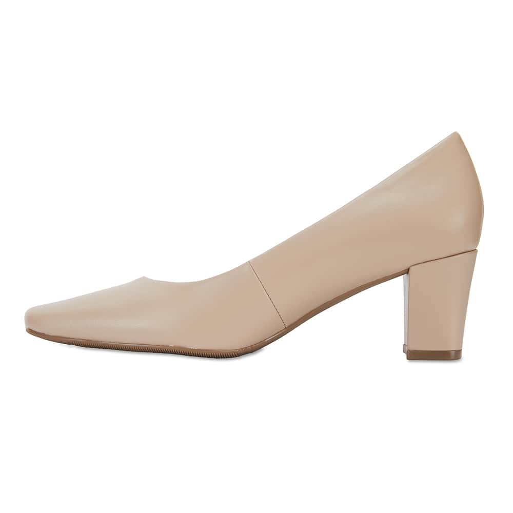 Nicole Heel in Nude Leather