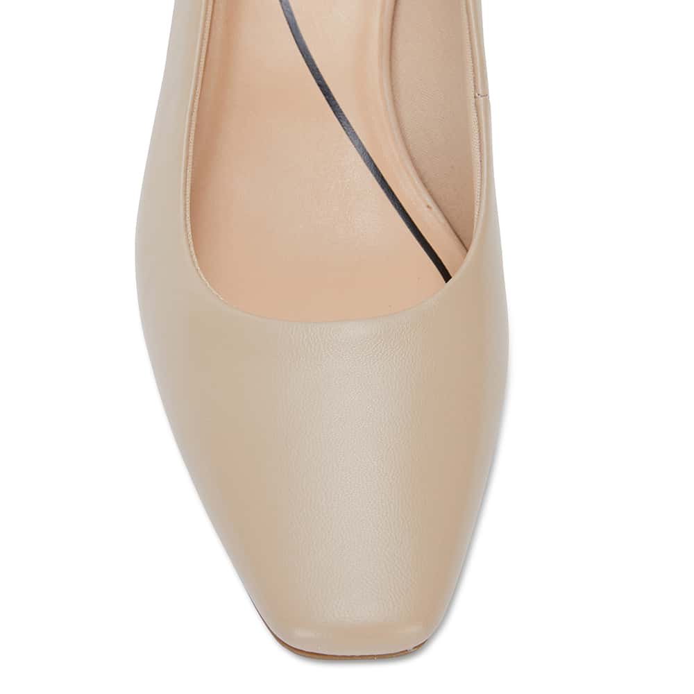 Nicole Heel in Nude Leather