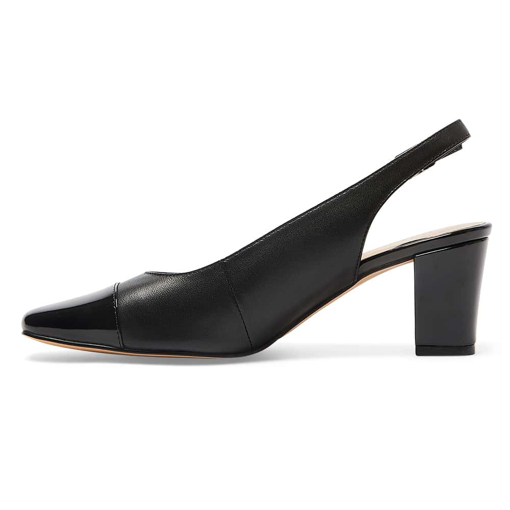 Nikita Heel in Black On Black Leather
