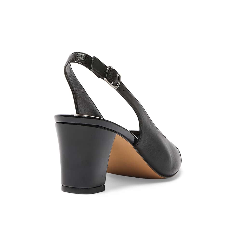 Nikita Heel in Black On Black Leather