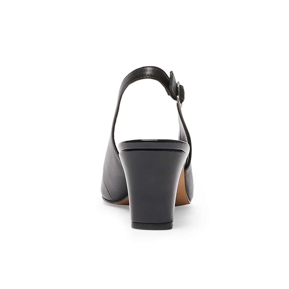 Nikita Heel in Black On Black Leather