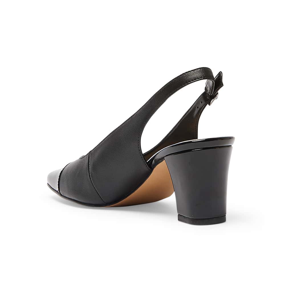 Nikita Heel in Black On Black Leather