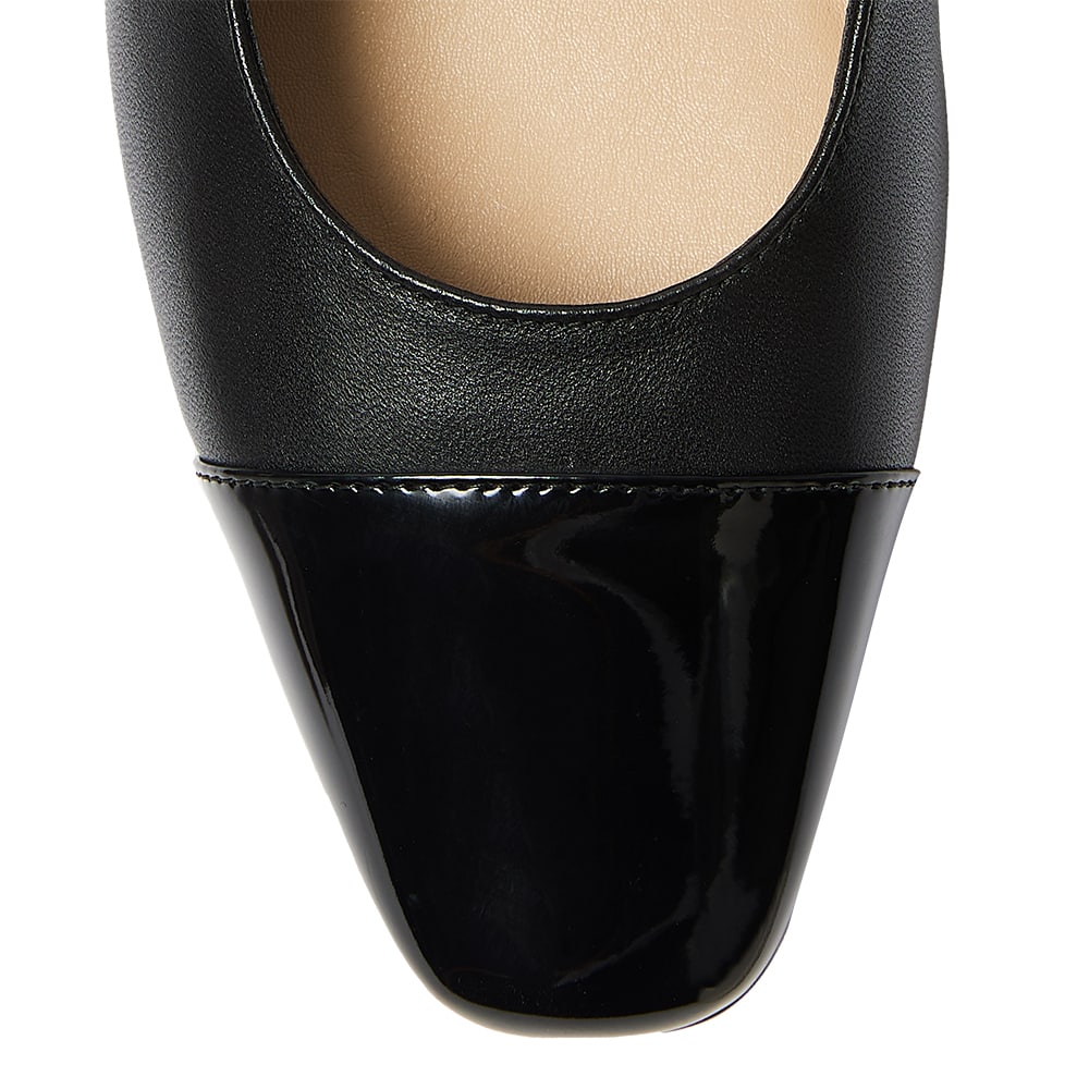 Nikita Heel in Black On Black Leather