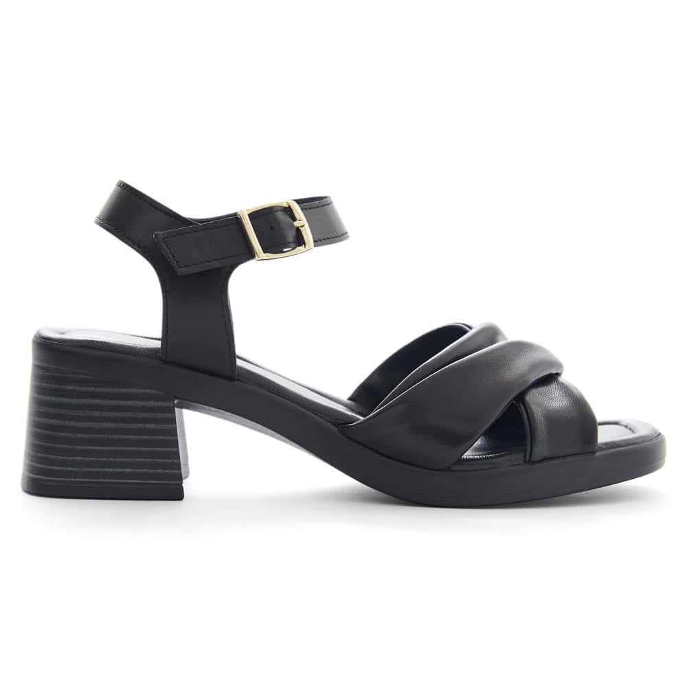Odette Heel in Black Leather