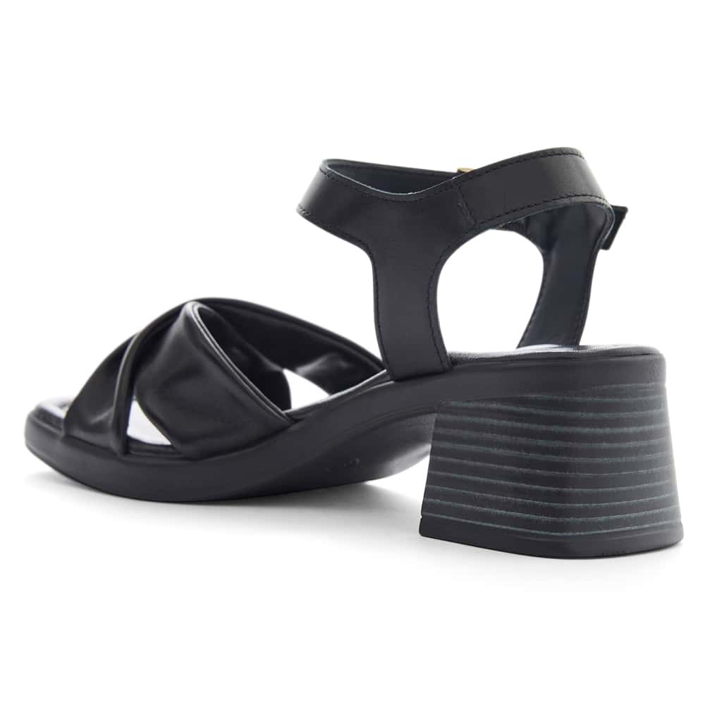 Odette Heel in Black Leather
