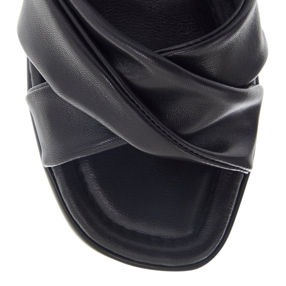 Odette Heel in Black Leather