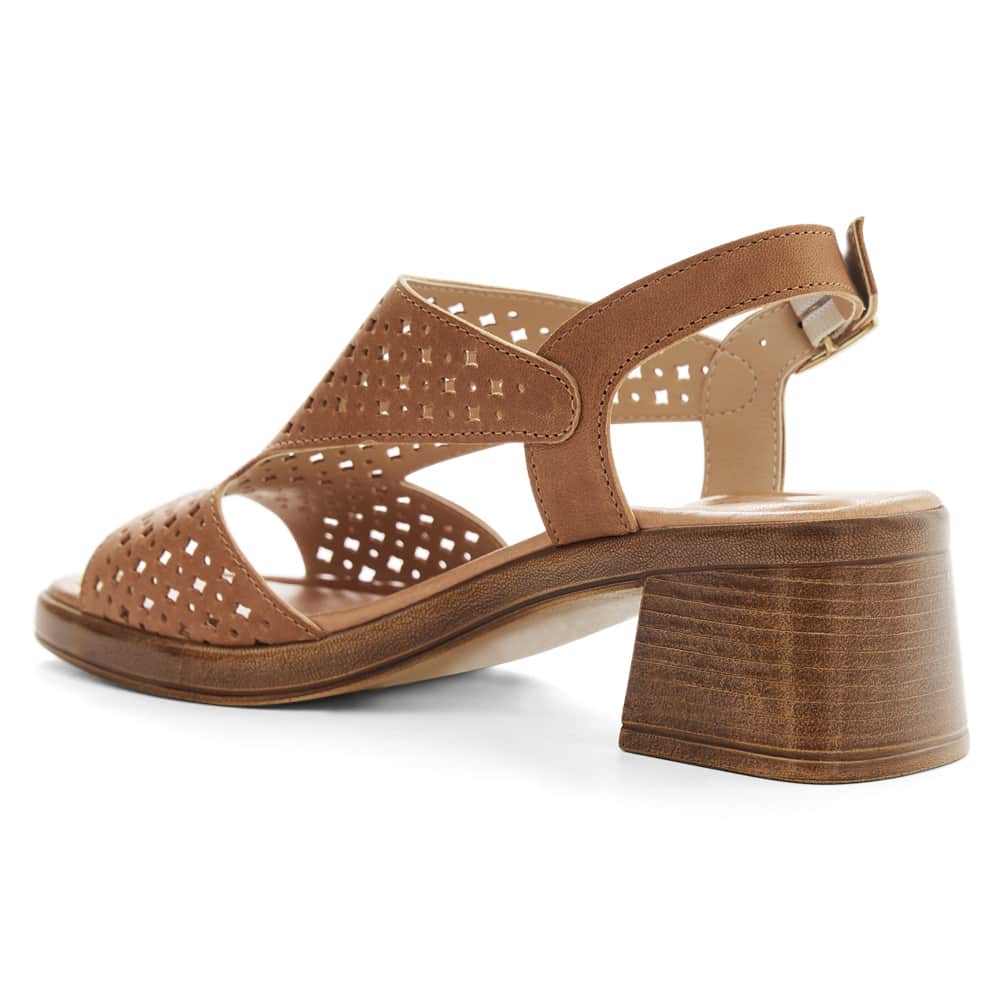 Orchid Heel in Tan Leather