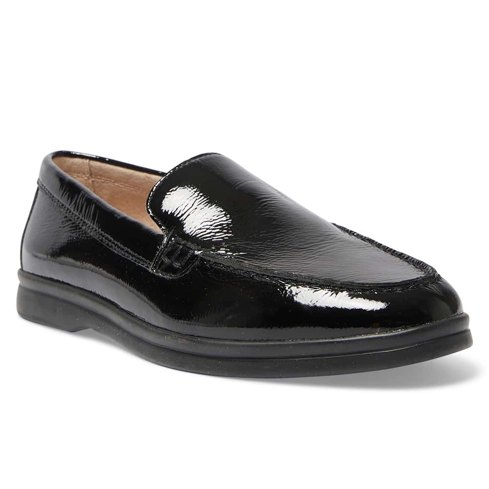 Orlando Loafer in Black Crinkle Patent
