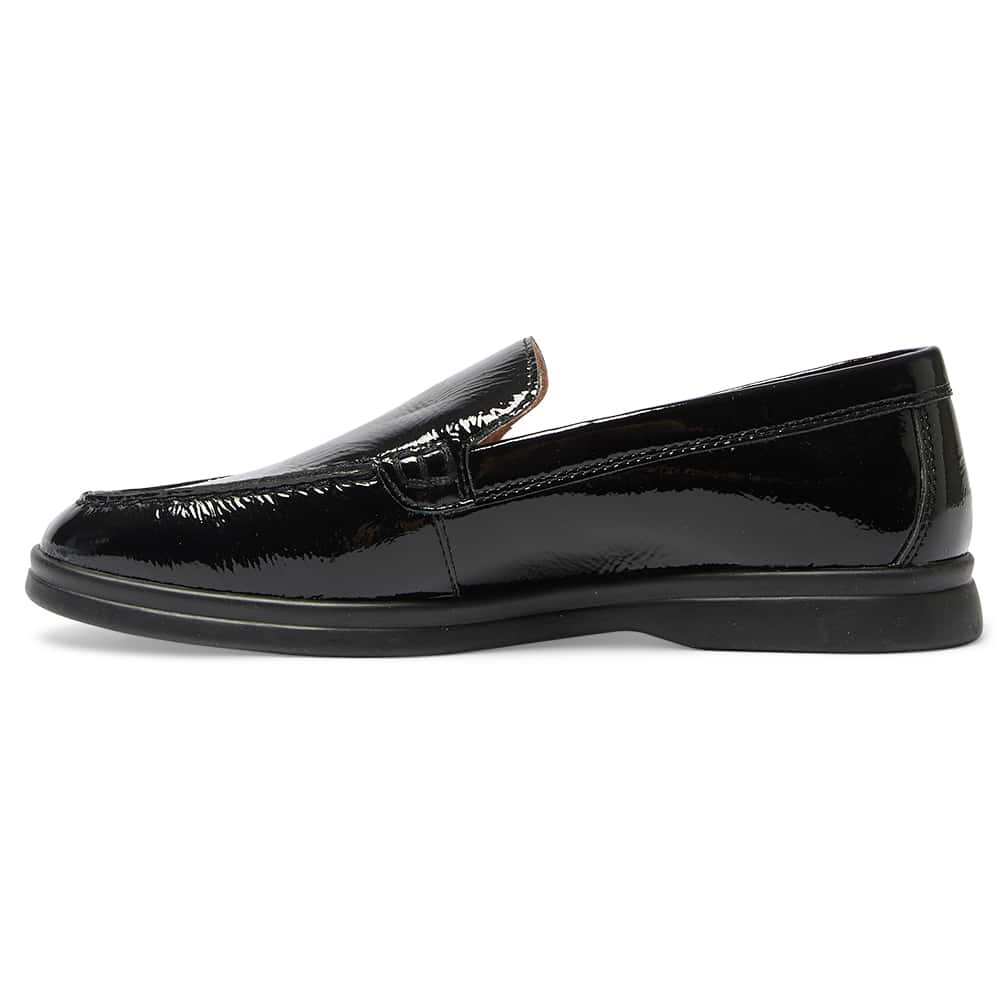 Orlando Loafer in Black Crinkle Patent