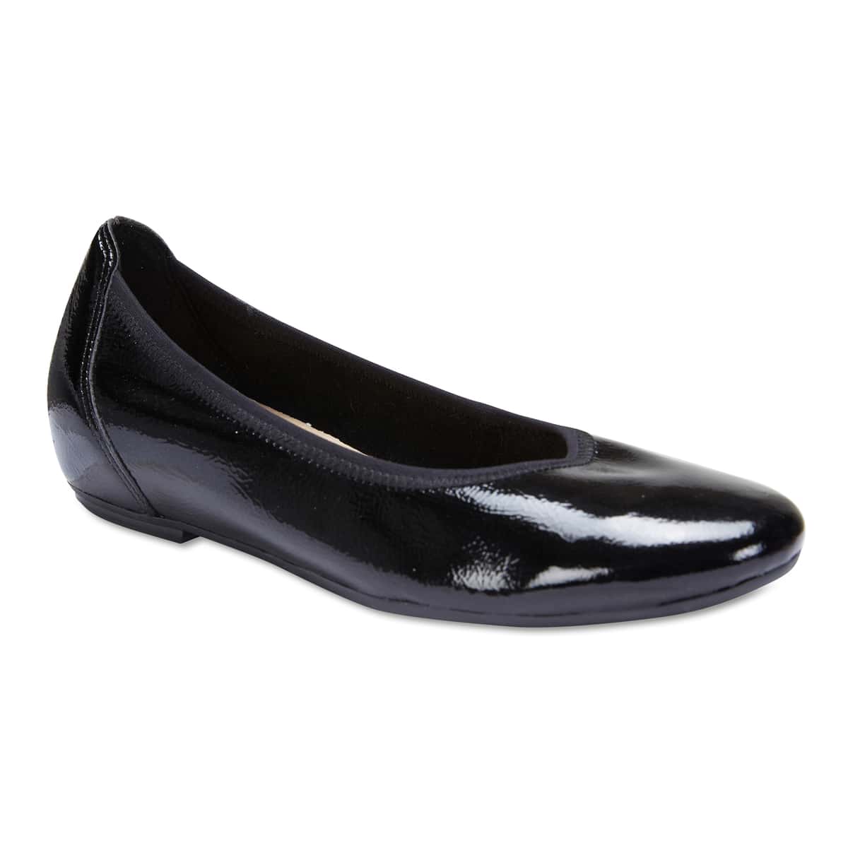 Pamper Ballet Flat in Black Patent